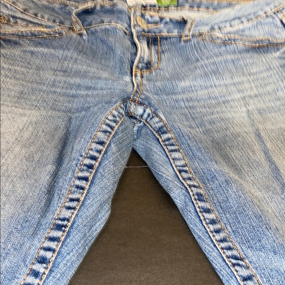 Aeropostale Size 7/8 Blue Straight Leg Jeans with Natural Fading - Picture 14 of 14